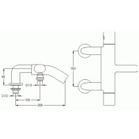 Смеситель на борт ванны Jacob Delafon Talan E10107RU-CP