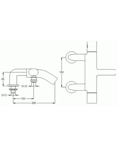 Смеситель на борт ванны Jacob Delafon Talan E10107RU-CP