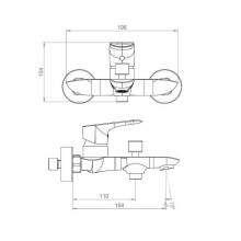 Смеситель для ванны Damixa Palace Grand 461000000 Хром