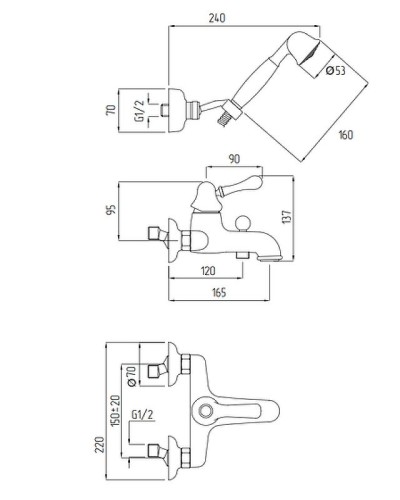Смеситель для ванны Migliore Maya 18921 Хром