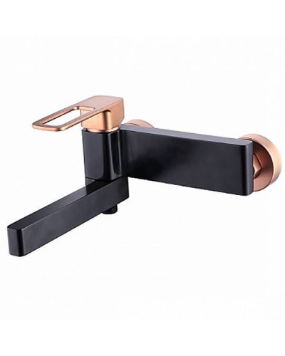 Смеситель для ванны Iddis Slide SLIBG00i02 Черный Розовое золото