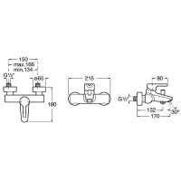 Смеситель для ванны Roca Malva 5A023BC0M Хром