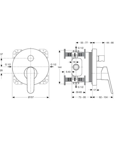 Смеситель для  ванны Ideal Standard Vito A6065AA