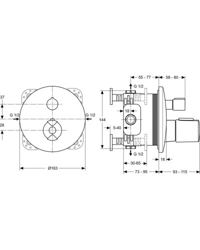 Термостат для ванны Ideal Standard Ceratherm 100 NEW A4888AA