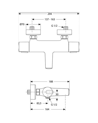 Термостат для ванны Ideal Standard Ceratherm 100 A4623AA