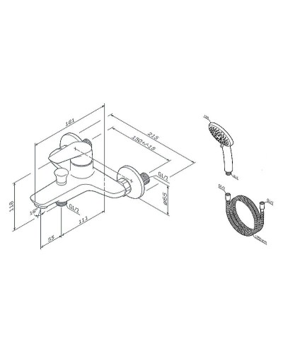 Смеситель для ванны AM.PM Joy F85E15000 Хром