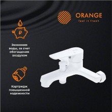 Смеситель для ванны Orange Loop M26-100W Белый