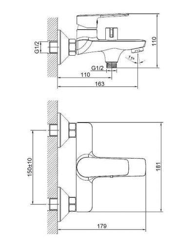 Смеситель для ванны Orange Sofi 2.0 M46-100cr Хром
