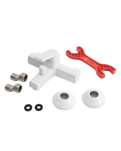 Смеситель для ванны Orange OneLife P02-100w Белый