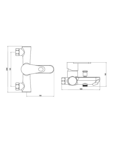 Смеситель для ванны Orange OneLife P05-100cr Хром