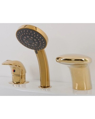 Смеситель на борт ванны золото Alpen Cobra AS1204G