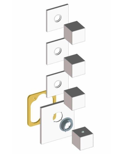 Смеситель для душа Bossini Cube Outlets Z032205.030 с термостатом Хром