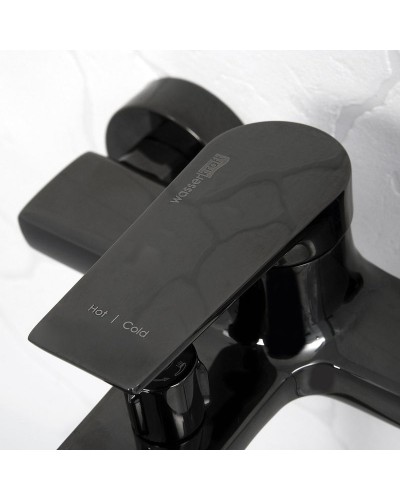 Смеситель для ванны WasserKRAFT Glan 6601 Черный глянцевый