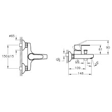 Смеситель для ванны Vitra Win S A42676EXP Хром