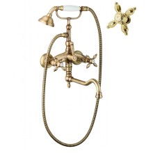 Смеситель для ванны с поворотным изливом и ручным душем CEZARES ATLANTIS-NOSTALGIA-VDF2-03/24