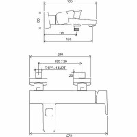 Смеситель для ванны Ravak 10° Free TD F 022.00/150 X070131 Хром