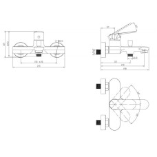 Смеситель для ванны BelBagno Ancora ANC-VASM-CRM