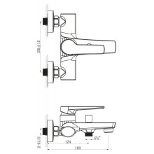 Смеситель для ванны BelBagno Loren LOR-VASM-CRMLOR-VASM-CRM