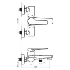 Смеситель для ванны BelBagno Loren LOR-VASM-CRMLOR-VASM-CRM