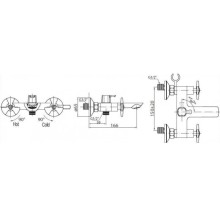 Смеситель для ванны BelBagno Elica Tre ELI-VAS-CRM