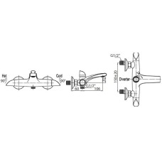 Смеситель для ванны BelBagno Grano Twist GRA-VAS-CRM