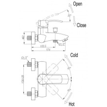 Смеситель для ванны BelBagno Brenta BRE-VASM-CRM