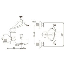 Смеситель для ванны BelBagno Tanaro ISO-VASM-CRM