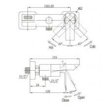 Смеситель для ванны BelBagno Ticino TIC-VASM-CRM