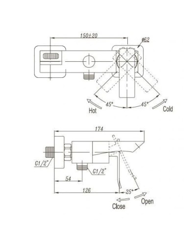 Смеситель для ванны BelBagno Ticino TIC-VASM-CRM