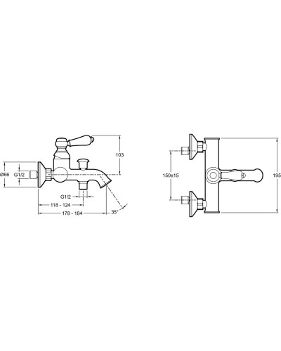 Смеситель для ванны Jacob Delafon Louise E24363-CP Хром