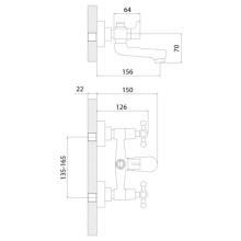 Смеситель для ванны Rossinka G G02-81