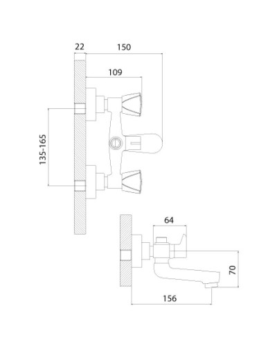 Смеситель для ванны Rossinka M M02-81