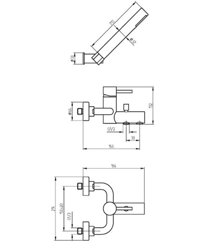 Смеситель для ванны Migliore Fortis 18648 Хром