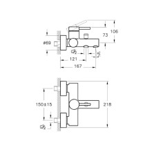 Смеситель для ванны Vitra Pure A42381EXP
