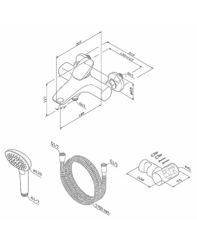 Смеситель для ванны AM.PM Spirit V2.0 F70A15000 Хром