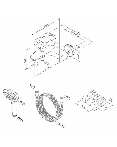 Смеситель для ванны AM.PM Spirit V2.1 F71A15000 Хром