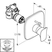 Смеситель для ванны Kludi Ambienta 536570575