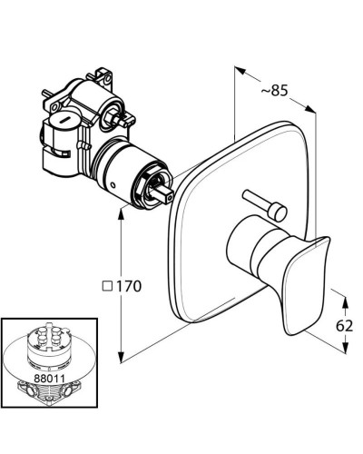 Смеситель для ванны Kludi Ambienta 536570575