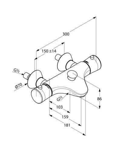 Термостат для ванны Kludi Ambienta 534010538