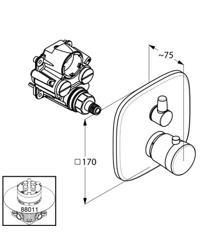 Термостат для ванны Kludi Ambienta 538300575