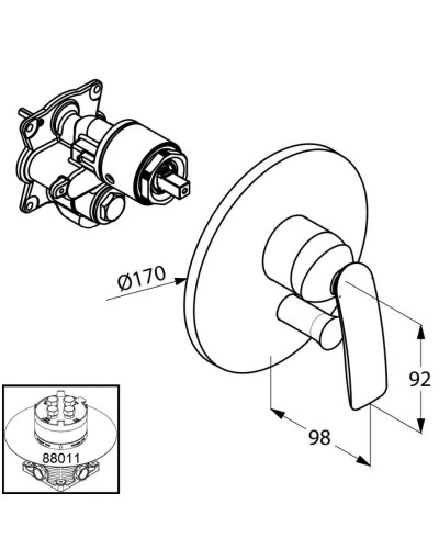 Смеситель для ванны Kludi Balance 526500575