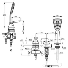 Смеситель на борт ванны Kludi Balance 524480575