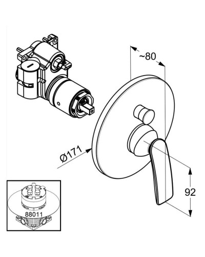 Смеситель для ванны Kludi Balance 526570575