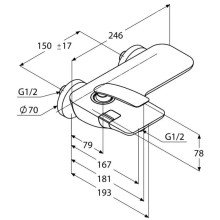 Смеситель для ванны Kludi Balance White 524459175