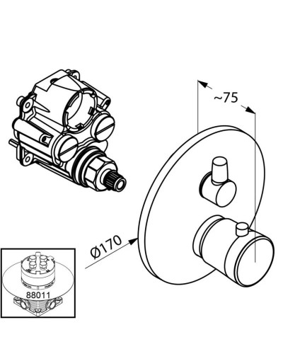 Термостат для ванны Kludi Balance White 528309175