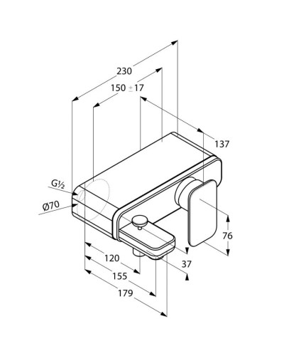 Смеситель для ванны Kludi E2 494450575