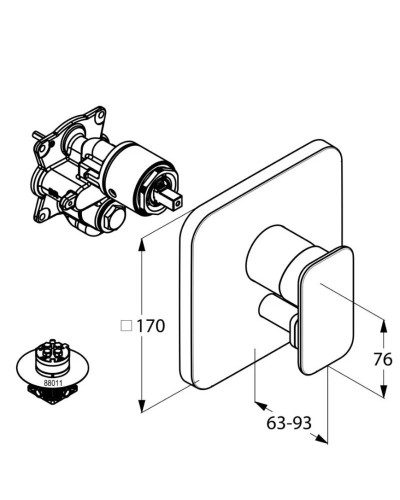 Смеситель для ванны Kludi E2 496500575