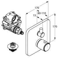 Термостат для ванны Kludi E2 498300575