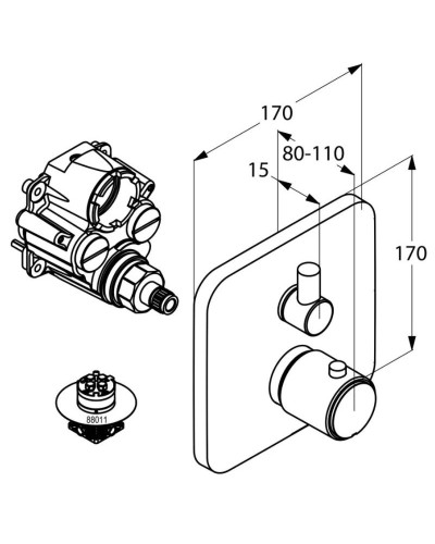 Термостат для ванны Kludi E2 498300575