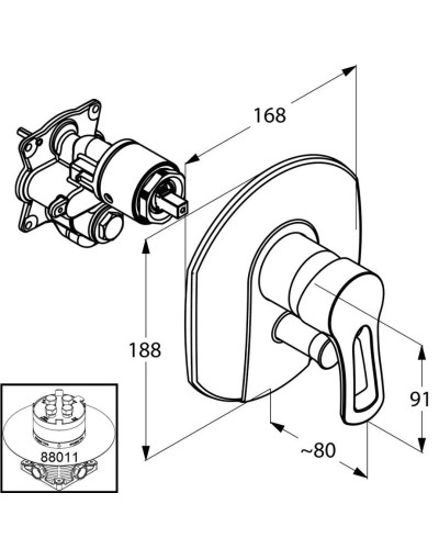 Смеситель для ванны Kludi MX 336500562